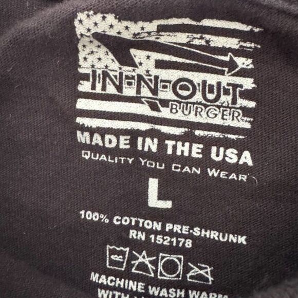 In-N-Out 75 Years 1948-2023 Black Short Sleeve T-Shirt Size LARGE - Picture 5 of 9